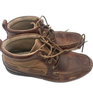 Sperry Top Sider Chukka Boot x Boat Shoes, Men's 11 M, Brown w/Leather Laces